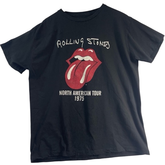 🌺THE ROLLING STONES Black T-Shirt in Black — Unisex — Size Large🌺 - Picture 1 of 5